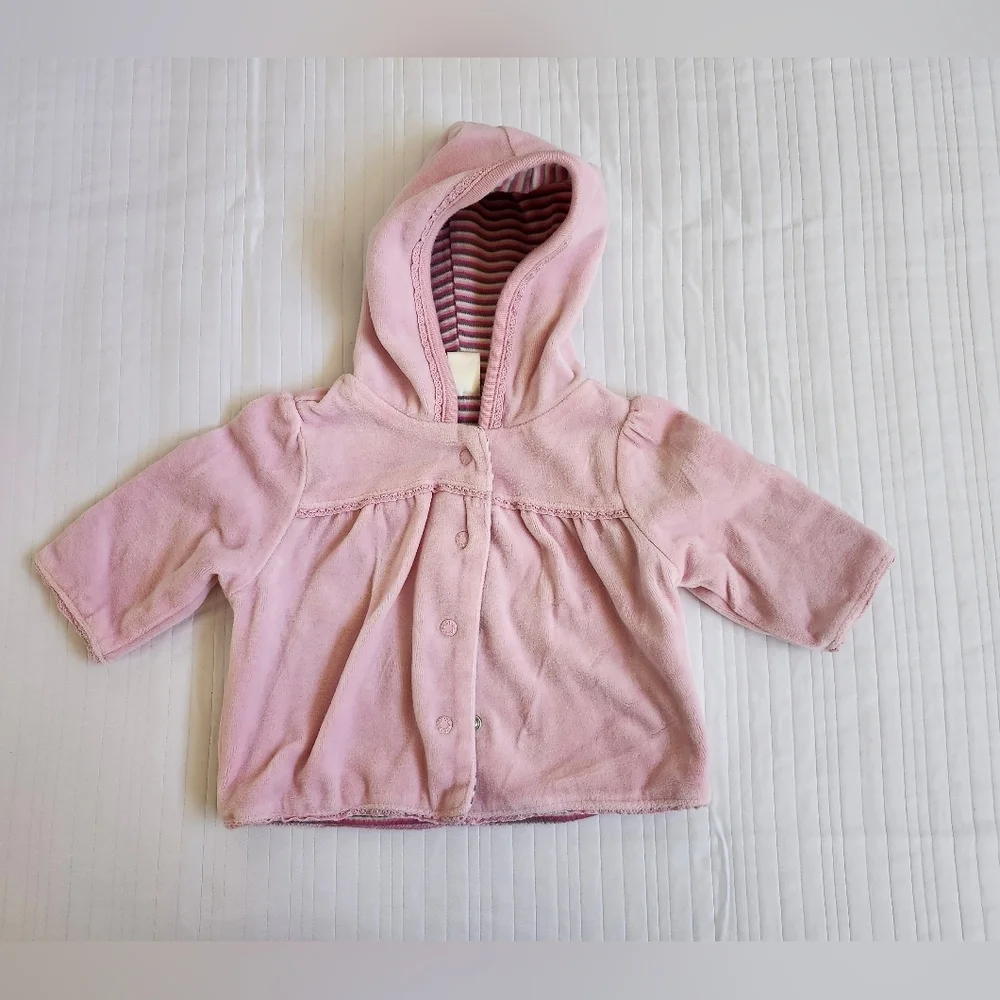 The Children's Place Pink Striped Baby Jacket